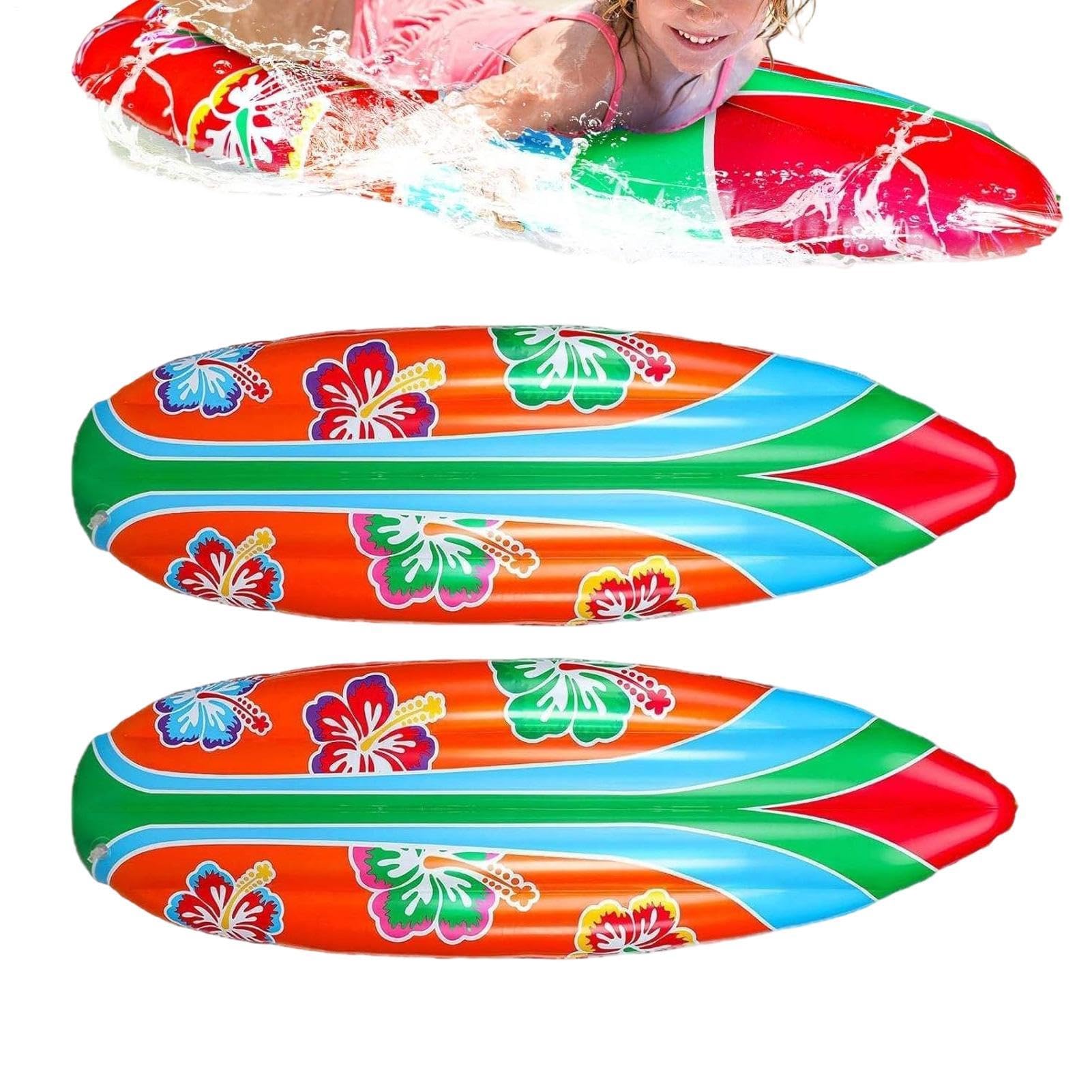 Aufblasbares Surfbrett, 2 Stück, für Pool, tragbar | Surfbrett für Wasserspiele und Poolspiele im Freien im Sommer, Gartenparty und Partydekoration für