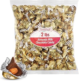 Almond Kisses, 2lb Pack of Chocolate Kisses Bulk, Ideal Gold Chocolate f...