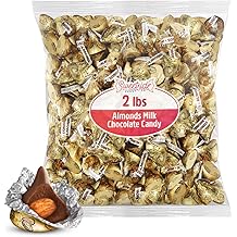 Almond Kisses, 2lb Pack of Chocolate Kisses Bulk, Ideal Gold Chocolate for Parties, Events or Stocking Up on Your Favorite Chocolates, Perfect Gold Wrapped Candy for Sharing and snacking