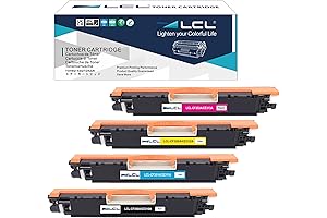 LCL Remanufactured Toner Cartridge Replacement for HP 130A Series (CF350A, CF351A, CF352A, CF353A)