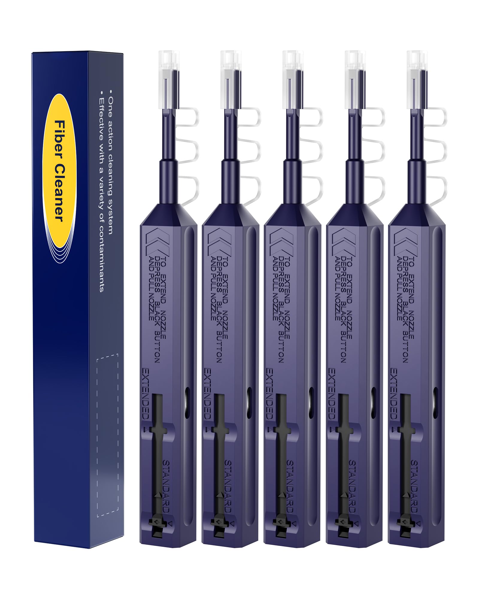 Bolígrafos de limpieza de fibra para adaptadores LC y MU en instalación de racks 8