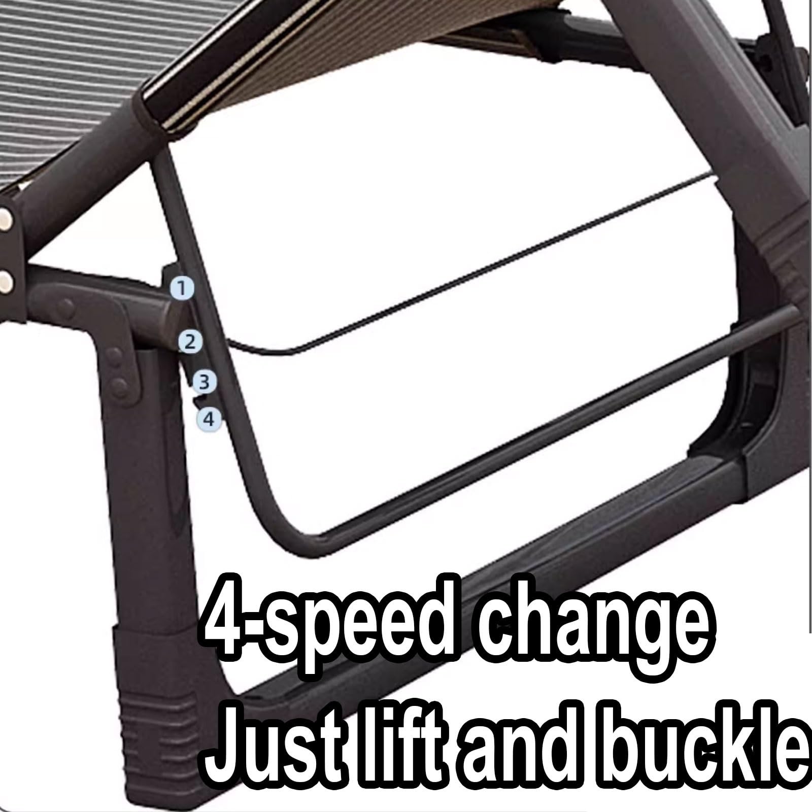 Brandina da Campeggio Pieghevole Tessuto Oxford Telaio in Acciaio al Carbonio Regolazione A 3 velocità per Tenda Arrampicata Pesca Backpacker Spiaggia(190 * 68 * 28cm)