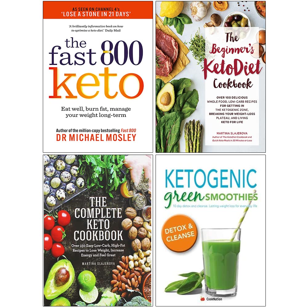 Short Books/Fair Winds Press/Crestline/Iota Publishing ltd Fast 800 Keto, The Beginner's KetoDiet Cookbook, The Complete Keto Cookbook, Ketogenic Green Smoothies 4 Books Collection Set