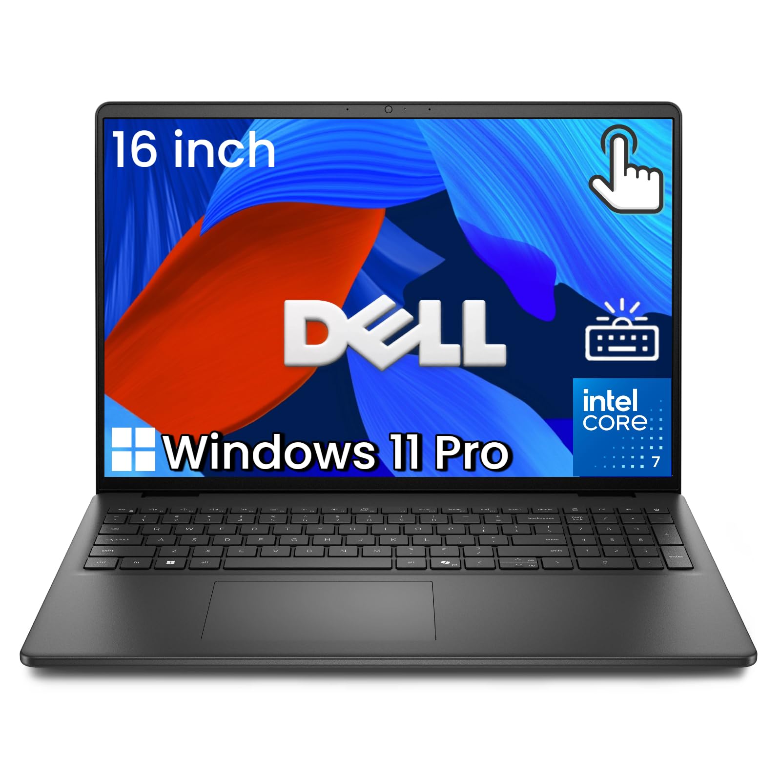 Dell 16 Touchscreen Business Laptop, Intel 10-Core 7 150U, Backlit KB, 64GB