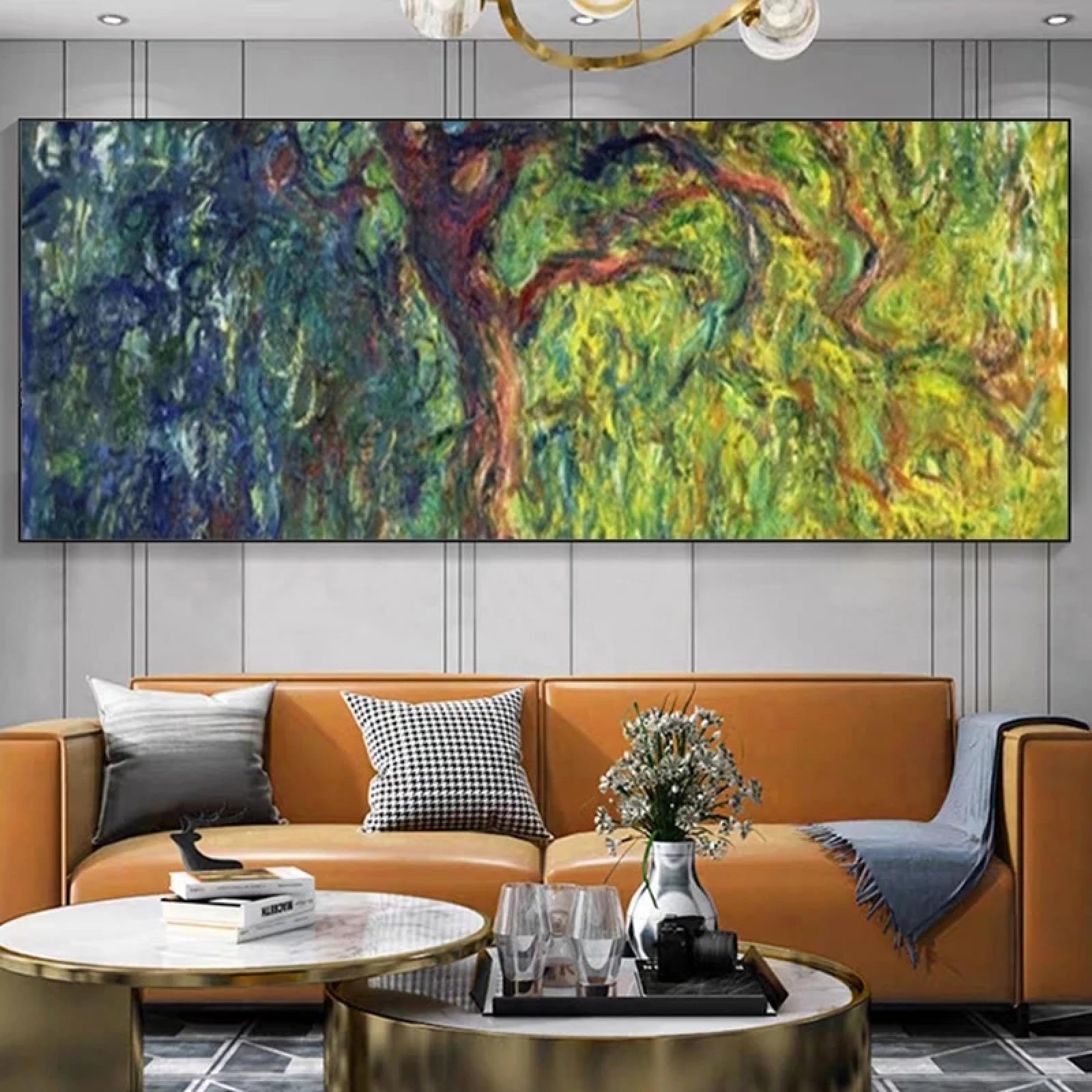 Peinture Claude Monet Saule Pleureur pour Salon Lumineux - 8