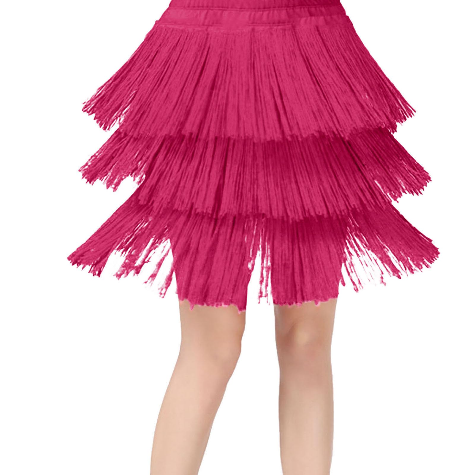 Falda de baile con borlas para niñas, salón de baile latino, pana
