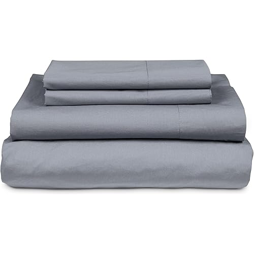 MyPillow Percale Bed Sheets, Twin XL, Ash