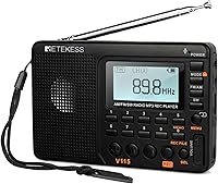 Vista 1 de Retekess V115 Shortwave Radio, Digital Radio AM FM, Shortwave Receiver with 1000mAh Rechargeable Battery, Presets, TF/AUX Playback and Recording