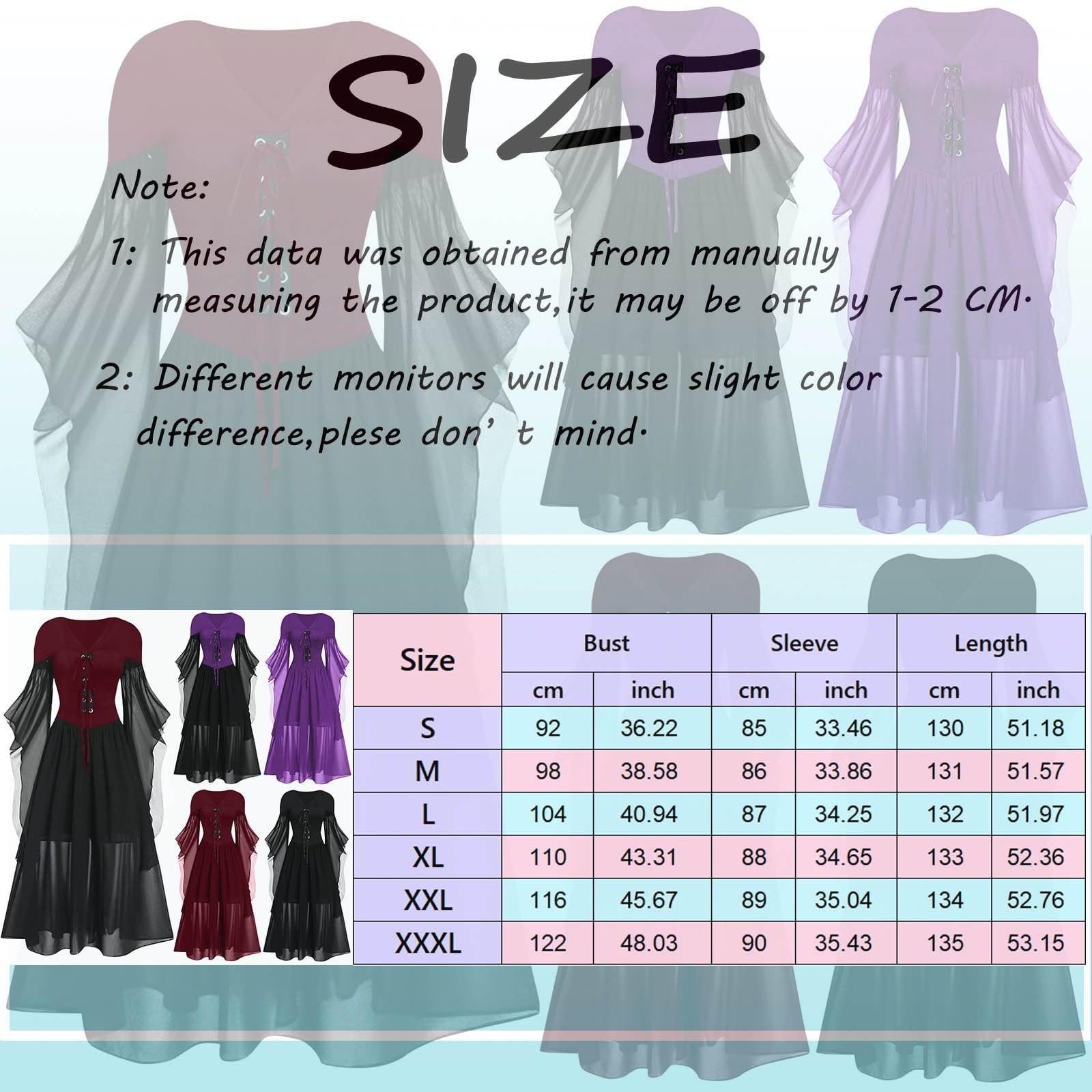 Faschingskostüme Damen Cocktailkleid Damen Retro 50Er Jahre Mieder Lang Flare Ärmel A Linie Perfekt Für Party Und Gothic Event Petticoatkleid