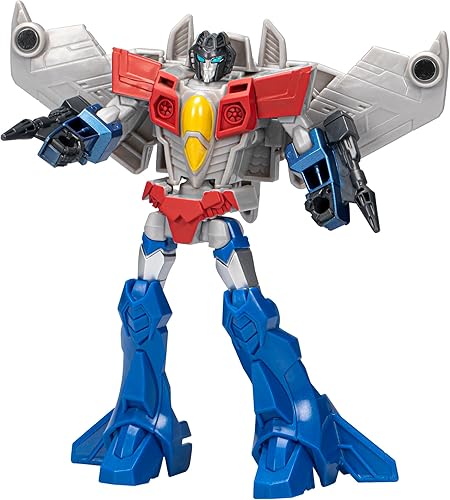 Transformers Toys EarthSpark Warrior Class Starscream Figura de acción, 5 pulgadas, juguetes robot para niños a partir de 6 años