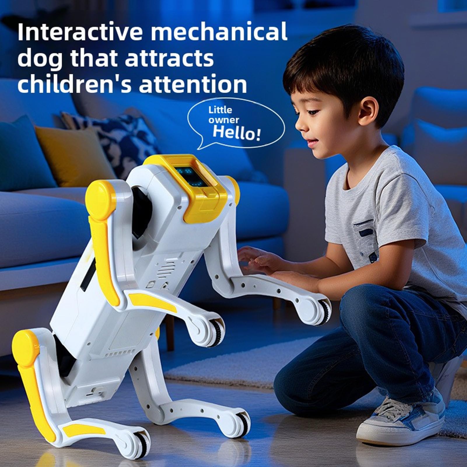 Cane Robot con Controllo Vocale, Apprendimento della Codificazione, Kit per Cani Robotici, Gioco interattivo Ai Smart Dog, per Intrattenimento per Bambini, Educazione STEM, Regalo