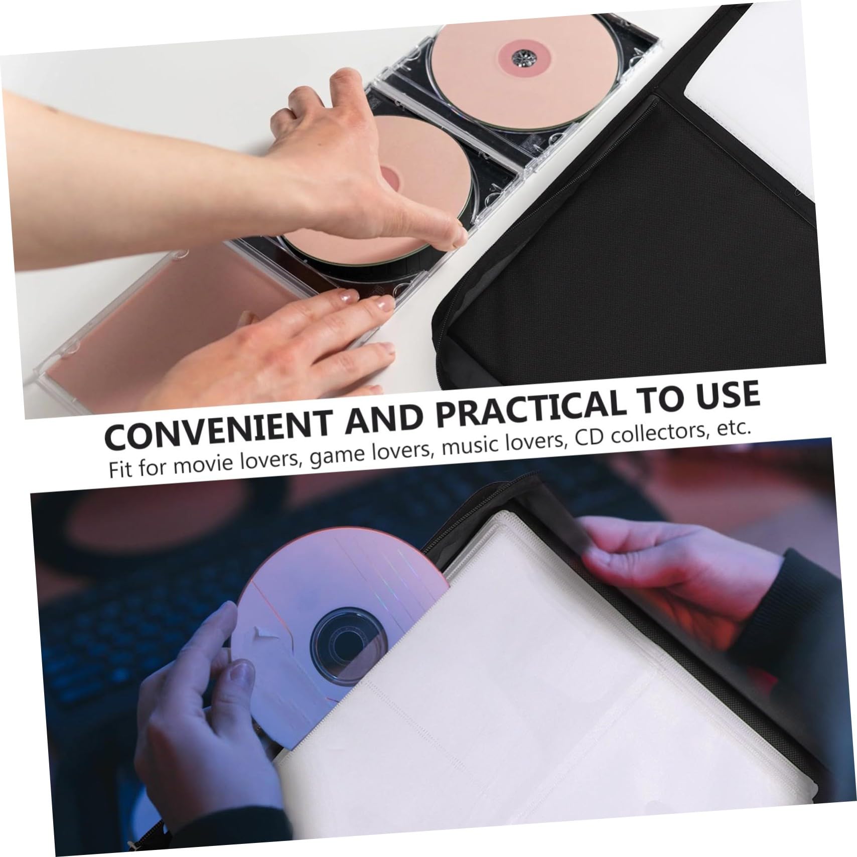 BESTYASH Custodia per Dvd e CD Porta Dvd e CD Borsa Organizer Resistente e Pratica per Cinema o Auto