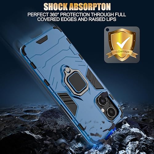 Miniatura 2 de Funda para Oneplus Nord N30 5G con 2 protectores de pantalla de vidrio templado para 1+ Nord N30 5G, funda protectora completa con anillo de metal