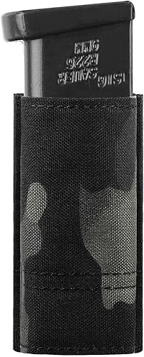 Miniatura 32 de KRYDEX Bolsa de pistola sola/doble Mag, bolsa de nylon 0.354 in para revista con inserto de bolsa de revista de liberación rápida Bolsa Mag