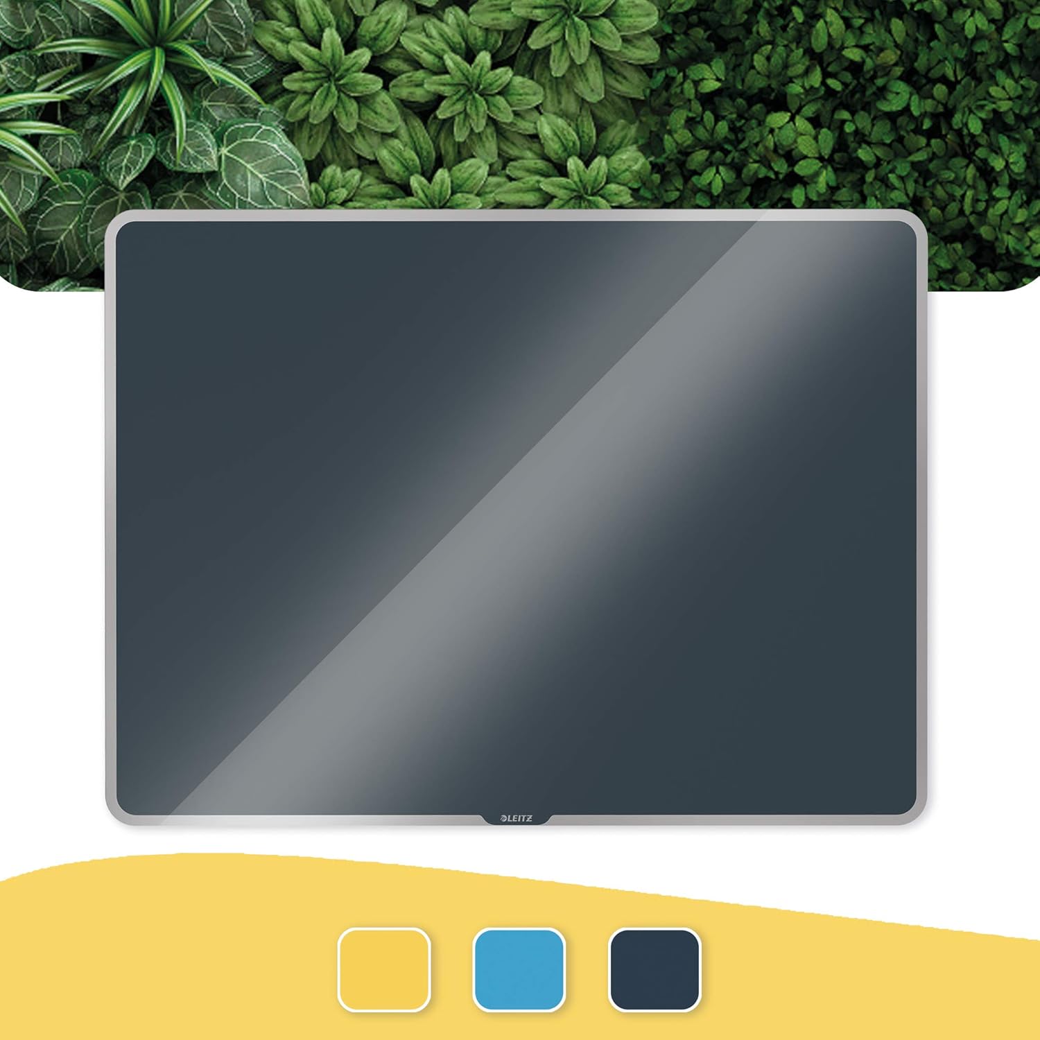 Leitz Magnetic Glass Whiteboard, 800 x 600, Cosy Range, Velvet Grey, 70430089