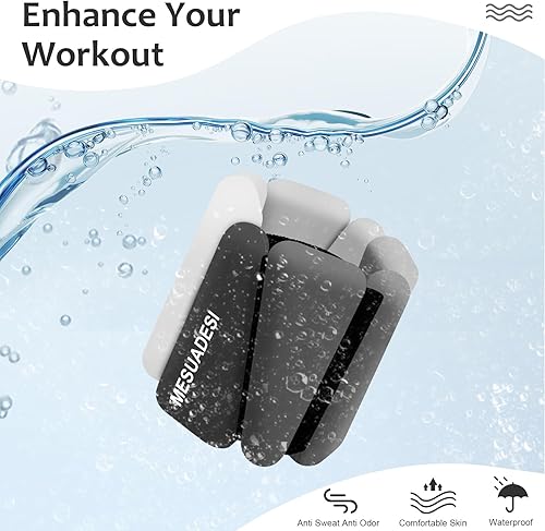 Miniatura 4 de Pesas de muñeca y tobillo para mujer, juego de 2 pesas ajustables para tobillo, pesas para brazos y piernas, pesas para caminar, yoga, pilates,