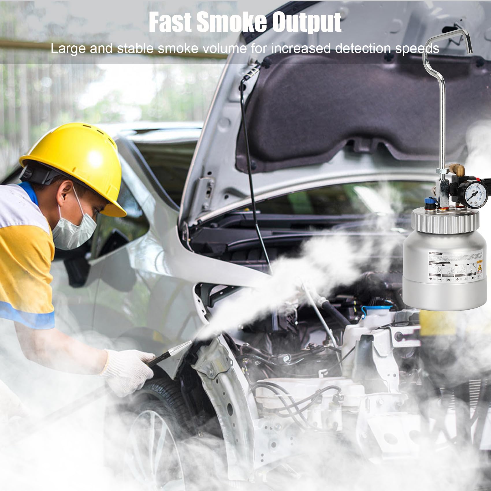 Car Leak Detection 12V Automotive Smoke Machine Leak Tester - EVAP Port ...