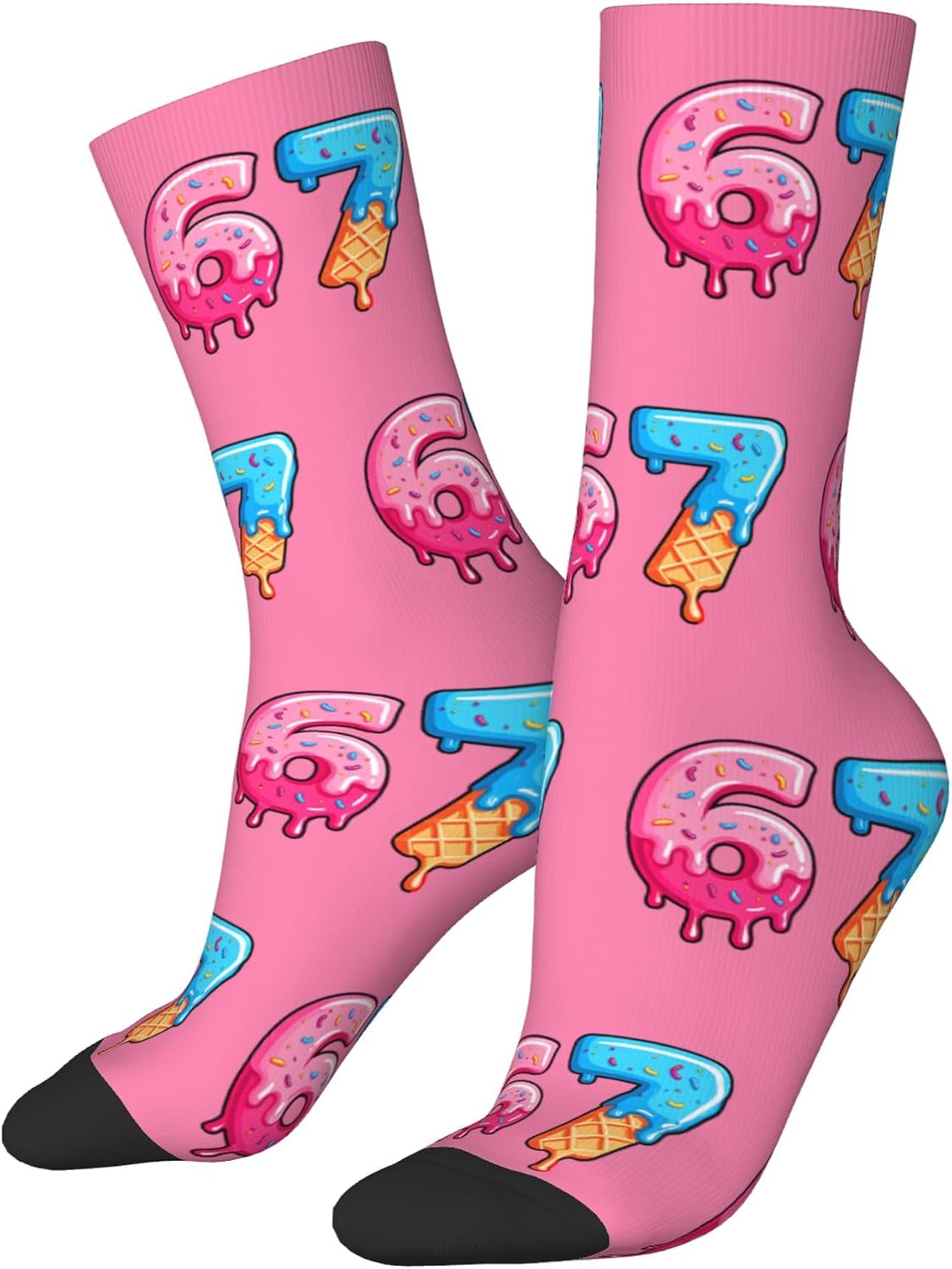 67 Socks Meme Funny 6 7 Socks Novelty Design for Girls Boys Women Men