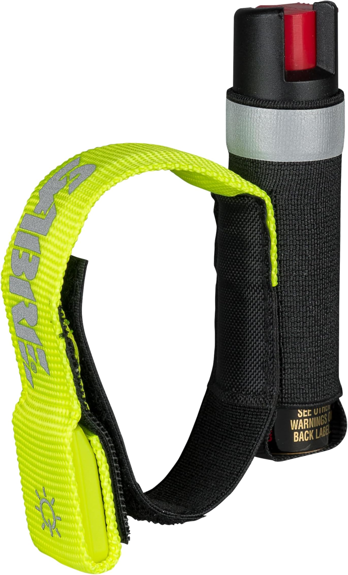 Runner Pepper Gel for Self Defense with Adjustable LED Hand Strap for Running, Always On or Flashing Light, Ambidextrous Fit, Max Strength 35 Bursts, Protect Against Multiple Threats, 0.67 fl oz