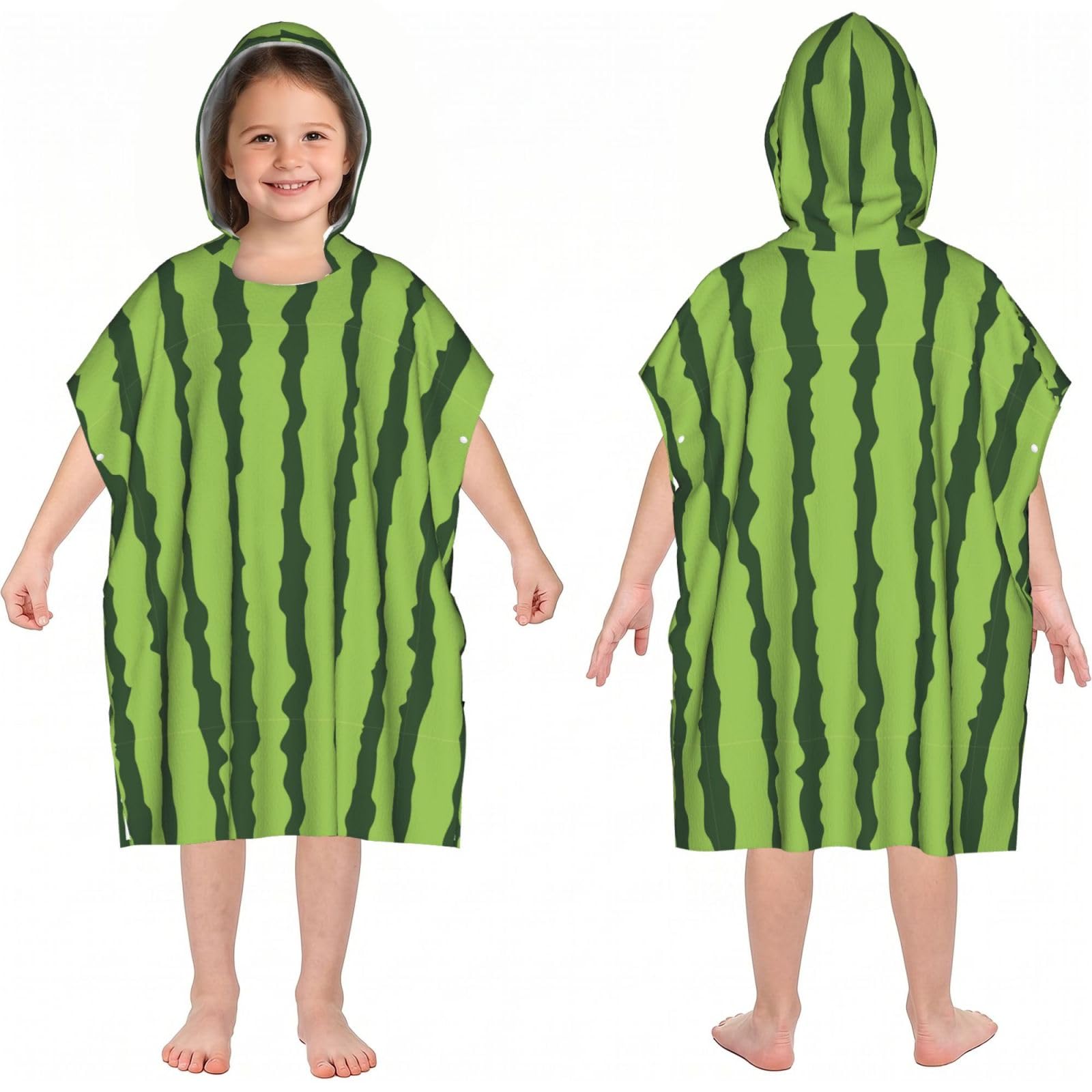 Noble Ren Watermelon Fruits Hooded Kids Beach Towels Girls Boys Swimming Coverings Towels Bath Towels, Bathrobes, And Ponchos Absorb Water Quickly And Dry Well