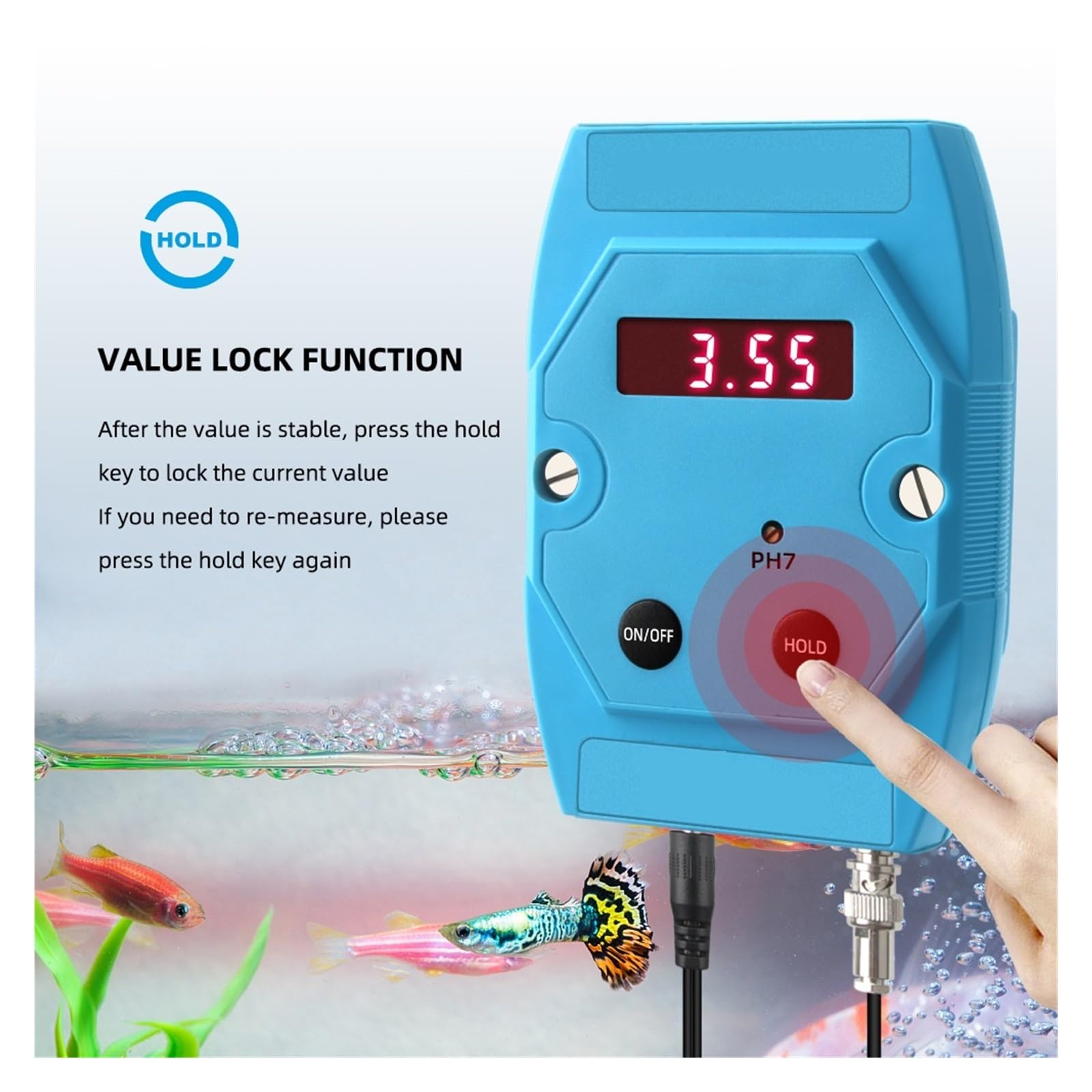 Testeur de qualité l'eau haute précision testeur PH en ligne mètre numérique for le laboratoire d'aquarium piscine Large Plage NuméRique