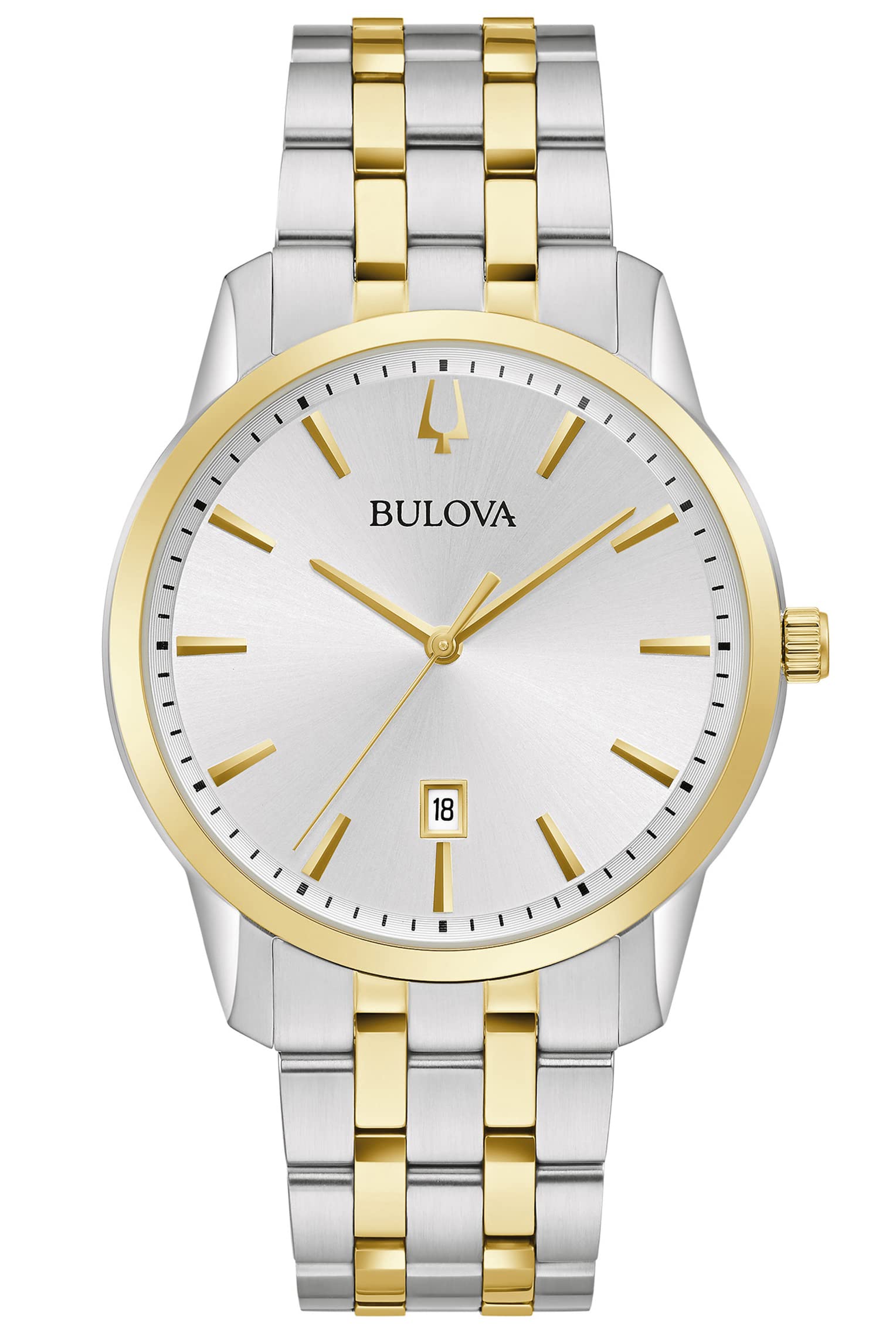 Bulova Orologio Da Uomo 98B385 Al Quarzo, Cinturino In Acciaio Bicolore, Cassa 40 Mm, Datario, Impermeabile 3 Bar - 5