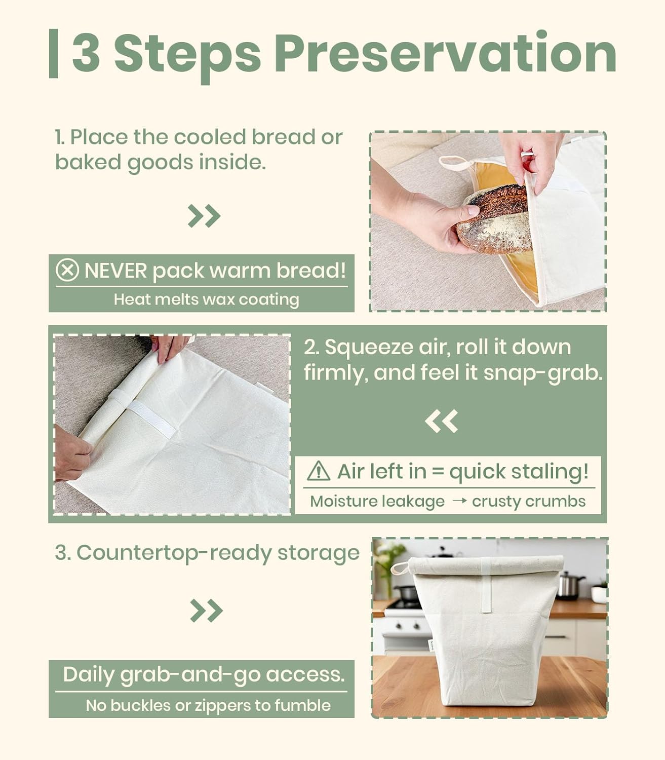 XL Bakers Couche & Cotton Beeswax Lined Sourdough Bread Bags & 2PCS Fabric Bowl Cover for Rising