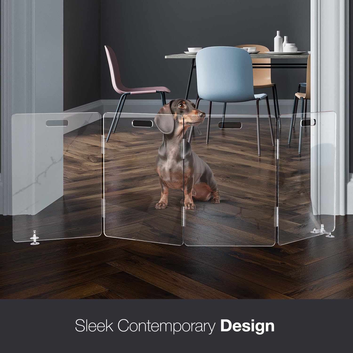 Premium Acrylic Dog Gate Fence 4Panel Extra Tall 80 W X