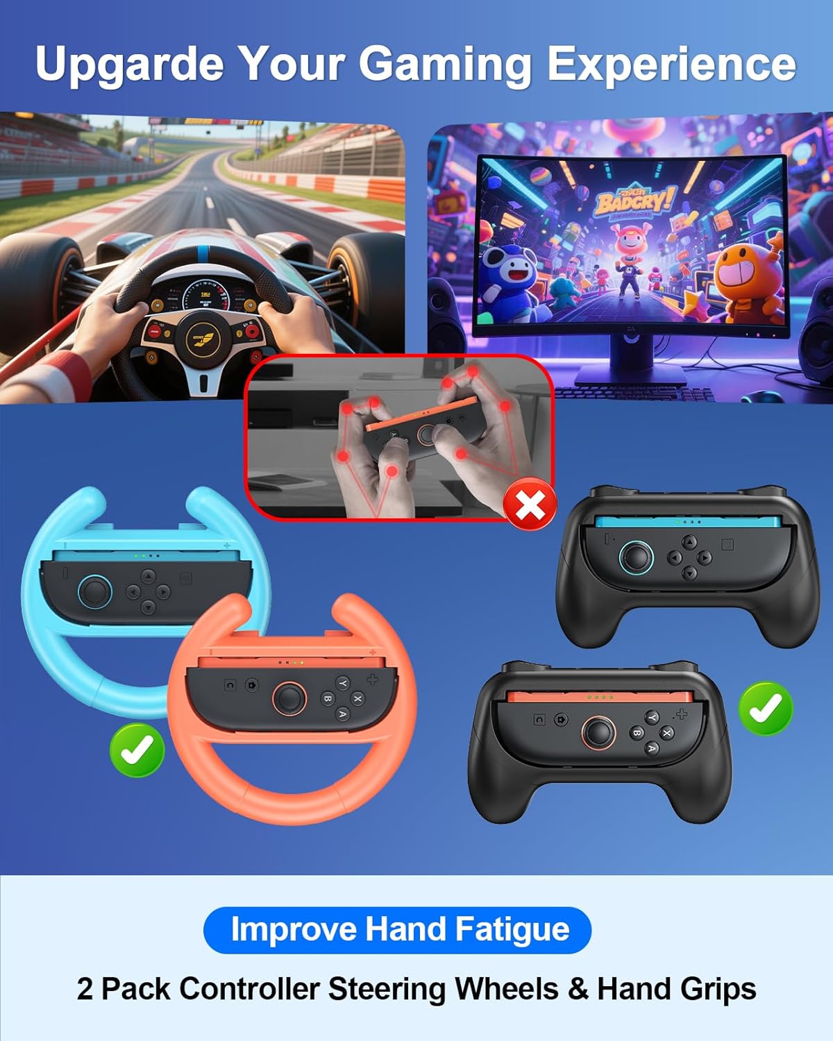 Switch 2 Accessories, [Charge Inside]Case Bundle for Nintendo Switch 2 2025 Console, FYOUNG 23 IN 1 Kit:Carrying Case,Controller Charger,Protective Shell,Grip for Joycon, Steering Wheel for Mario Kart