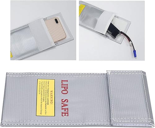 Miniatura 2 de Bolsa de batería de iones de litio, caja de seguridad para batería de dureza, diseño portátil a prueba de explosiones, algodón ignífugo para
