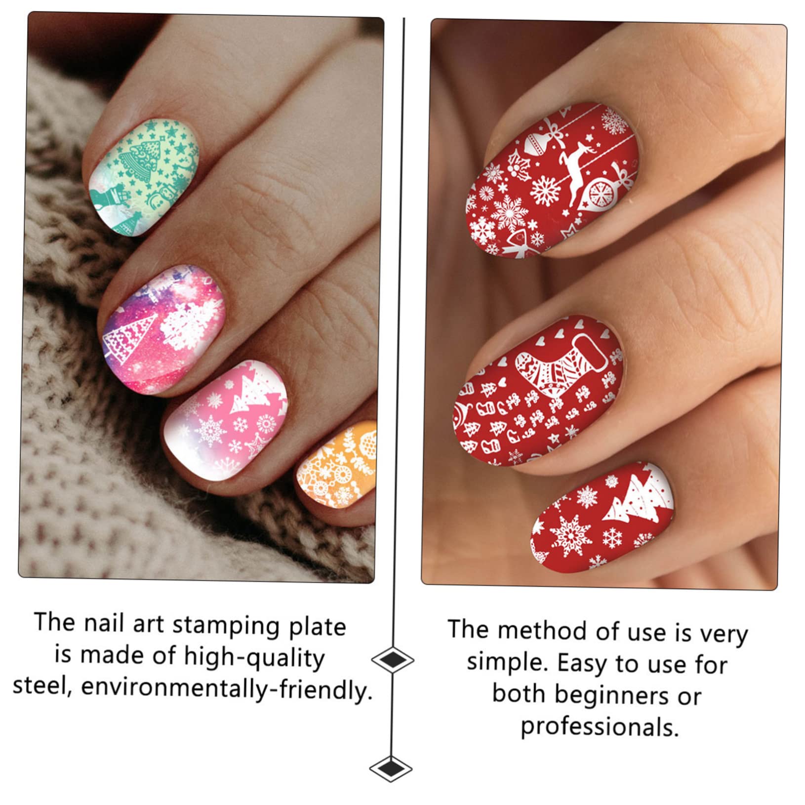 Healeved 30piezas Placas De Estampado De Uñas Para Arte De Uñas De Navidad Plantillas De Manicura Duraderas y Creativas Para Profesionales y Principiantes