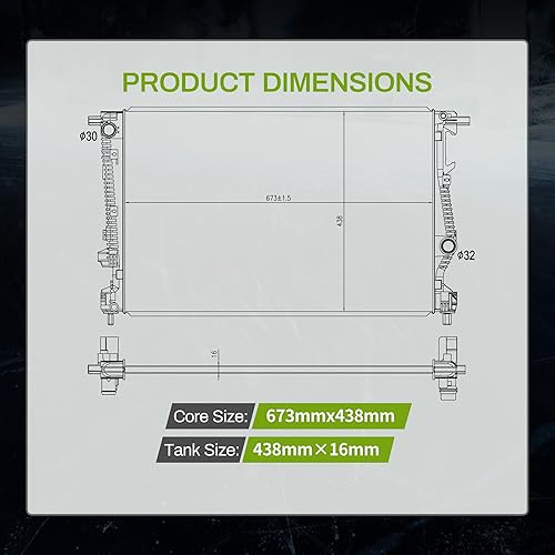 Miniatura 6 de AUTOSAVER88 Radiador compatible con Jeep Cherokee 2014 2015 2016 2017 2018 2015-2017 Chrysler 200 L4 V6 2.4L 3.6L