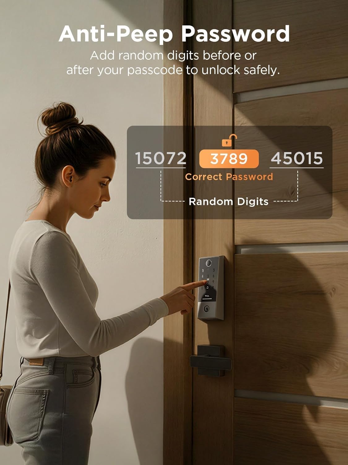 TCL Smart Lock D2 Plus, Keyless Entry Fingerprint Door Lock, Touchscreen Keypad Deadbolt Lock, Built-in Doorbell, Auto Lock, App Control, Alexa, Google Home Compatible, Easy Install for Front Door 6 71BV9FOTOSL. AC SL1500