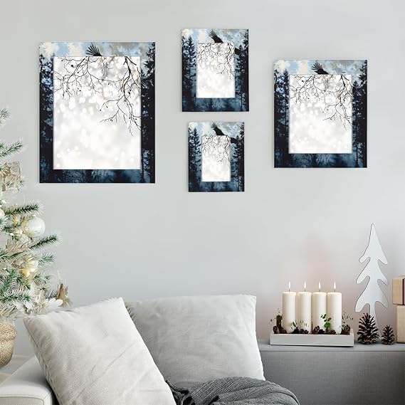 Forest Eagle 4x6 Picture Frame Wooden Photo Frames Vertical Horizontal Hanging 4x6 Display Photos for Wall Mounting or Tabletop Display for Home Office Living Room Decor