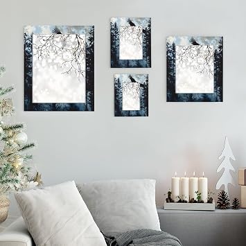Forest Eagle 4x6 Picture Frame Wooden Photo Frames Vertical Horizontal Hanging 4x6 Display Photos for Wall Mounting or Tabletop Display for Home Office Living Room Decor