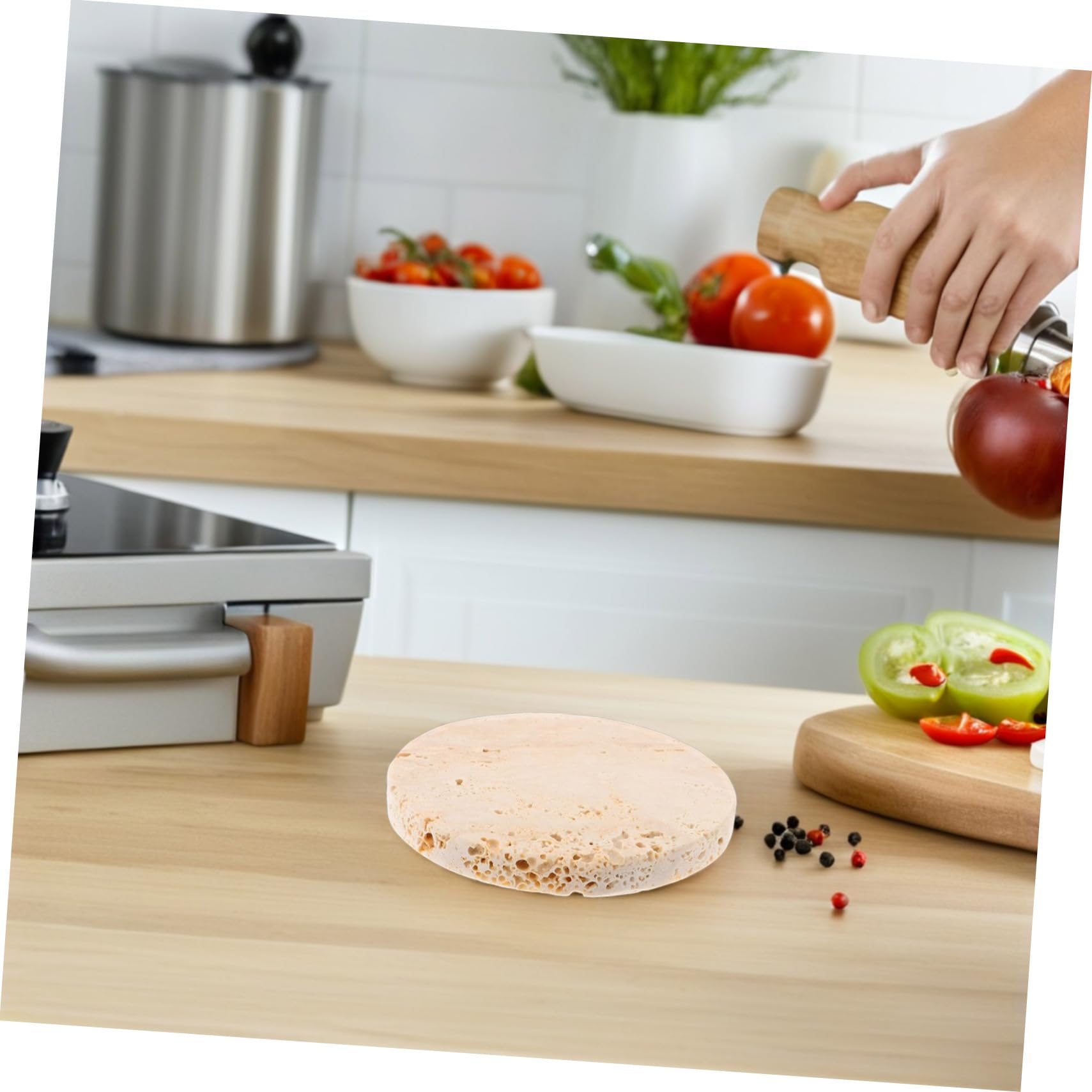 IMIKEYA 4 Piezas Posavasos Redondos de Piedra para Mesa Posavasos Japoneses Antideslizantes para Escritorio Cocina y Decoración del Hogar para Bebidas