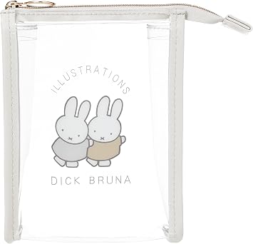 Marimo Craft DBM-1072 Miffy Clear One Point Series Clear Pouch, Gray, W 4.7 x H 5.9 x D 1.8 inches 12 x 15 x 4