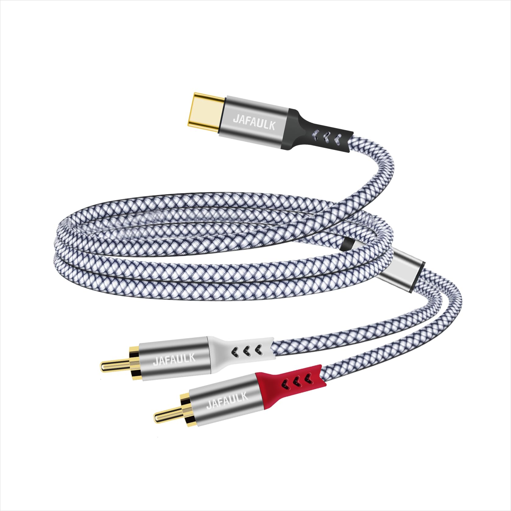Cavo audio da USB C a 2 RCA, cavo adattatore da tipo C a jack RCA maschio, cavo splitter da USB C a 2 RCA maschio, per telefono, laptop, tablet, autoradio, DVD, altoparlanti, amplificatore, home
