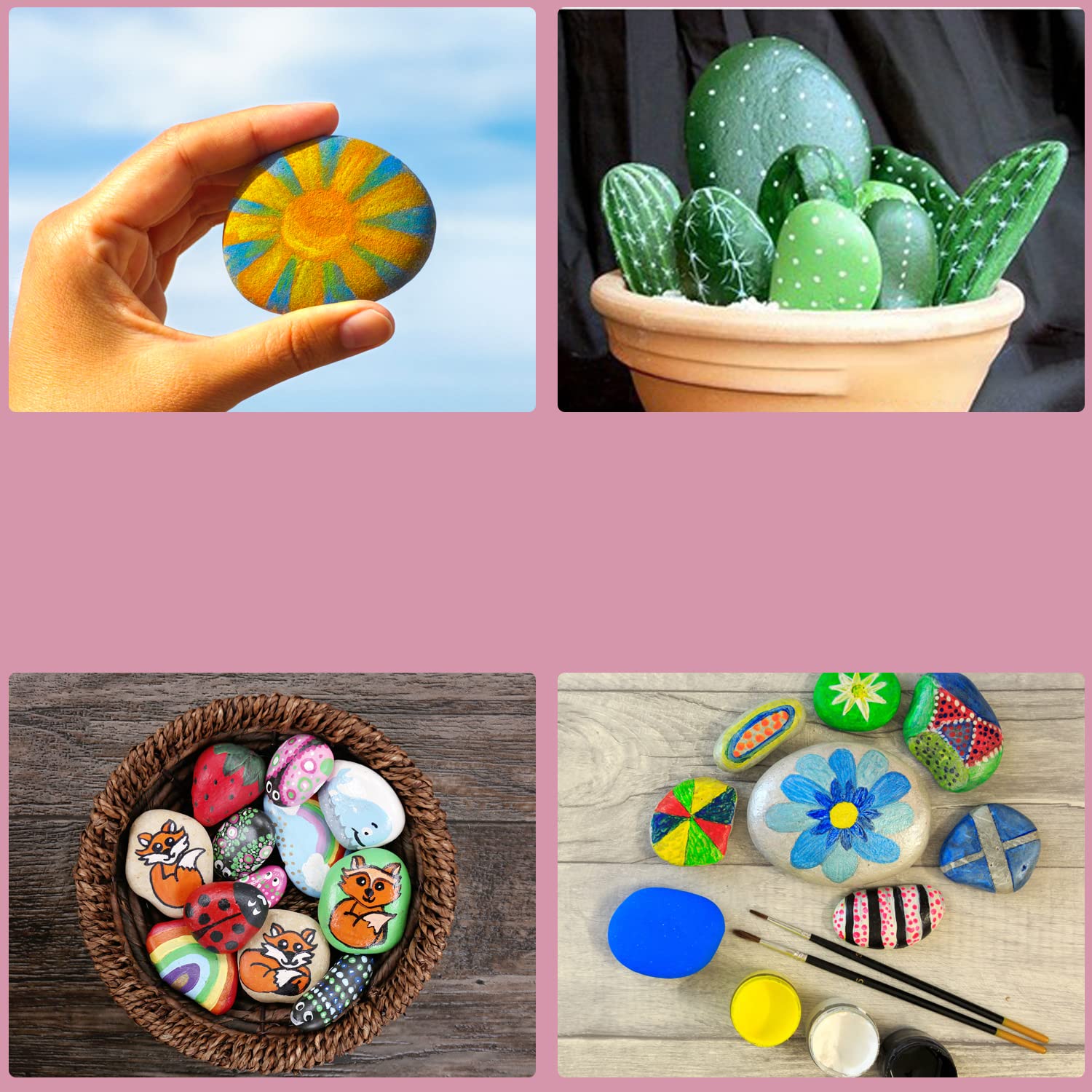 River Rocks for Painting - 30 Mixed Sizes -4