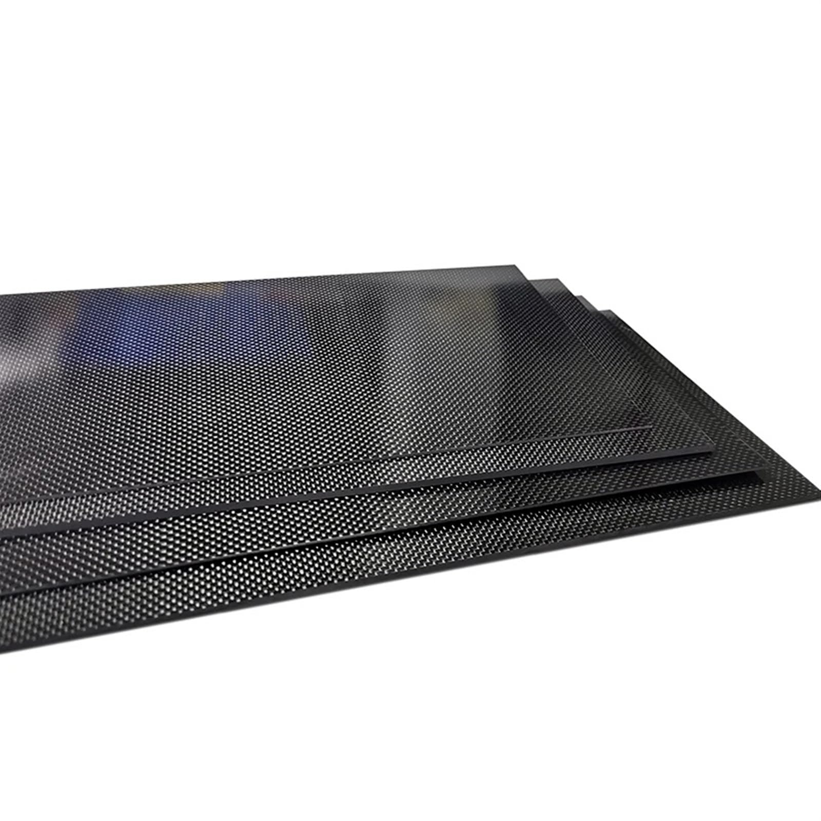 Carbon Platte 500 x 500 mm Kohlefaserplatte, Twill, glänzend, matt, 0,25–5 mm Dicke, echtes Plattenmaterial for RC Für Handarbeit, Restaurierung von Teilen(1.0mm Twill Glossy)