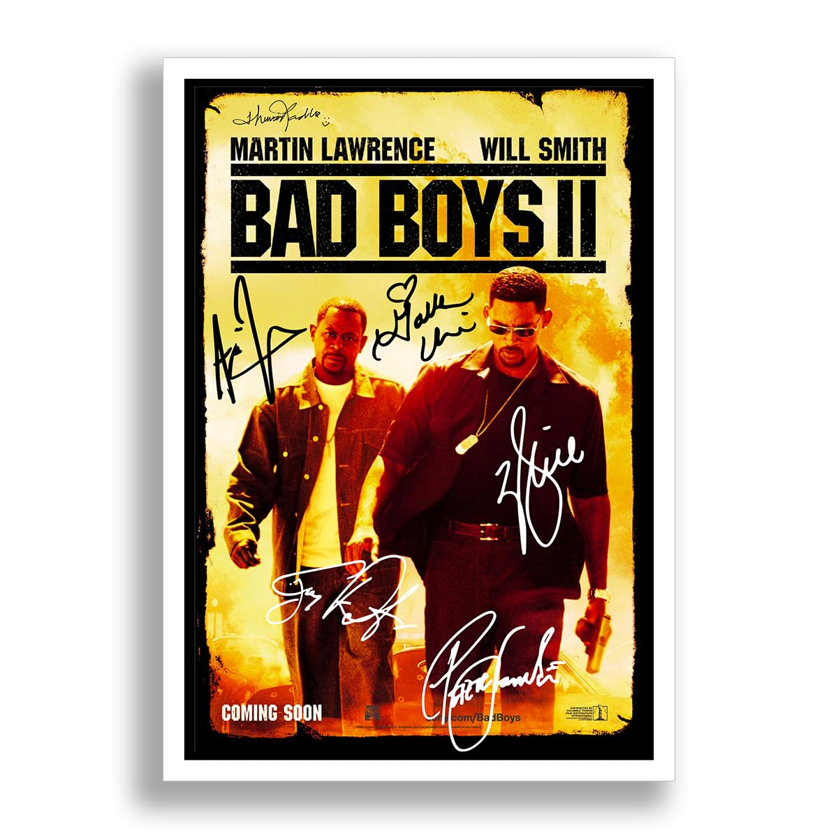Mounted Gifts Bad Boys For Life Cast Signed A4 Poster Photo Print Framed Autograph Gift 2020 Movie Film (Bad Boys II, A4 Poster Only)