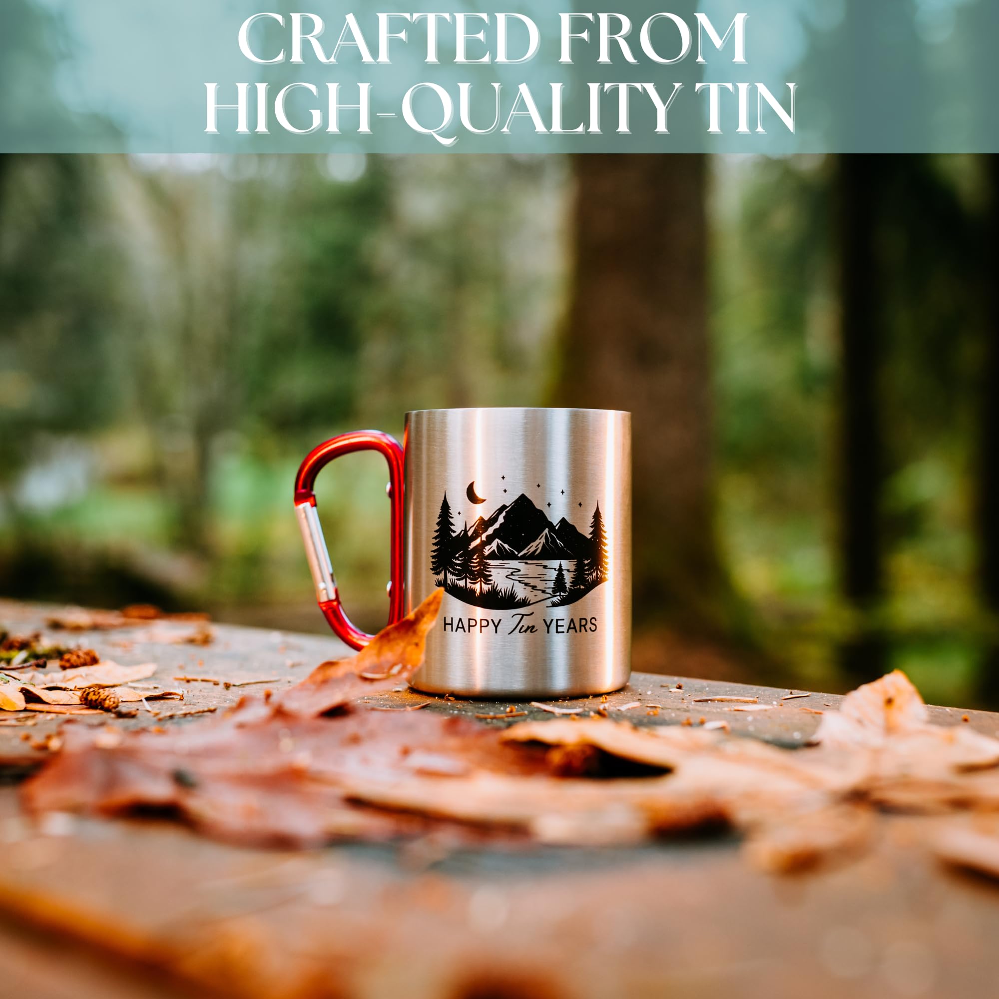 Amazon.com: PureRejuva 10 Year Anniversary Tin Gifts for Him  Tin  Anniversary for Husband - 8-12oz Aluminum Mug with Carabiner Handle  10th  Anniversary for Couple (Hot Pink 12oz) : Home & Kitchen