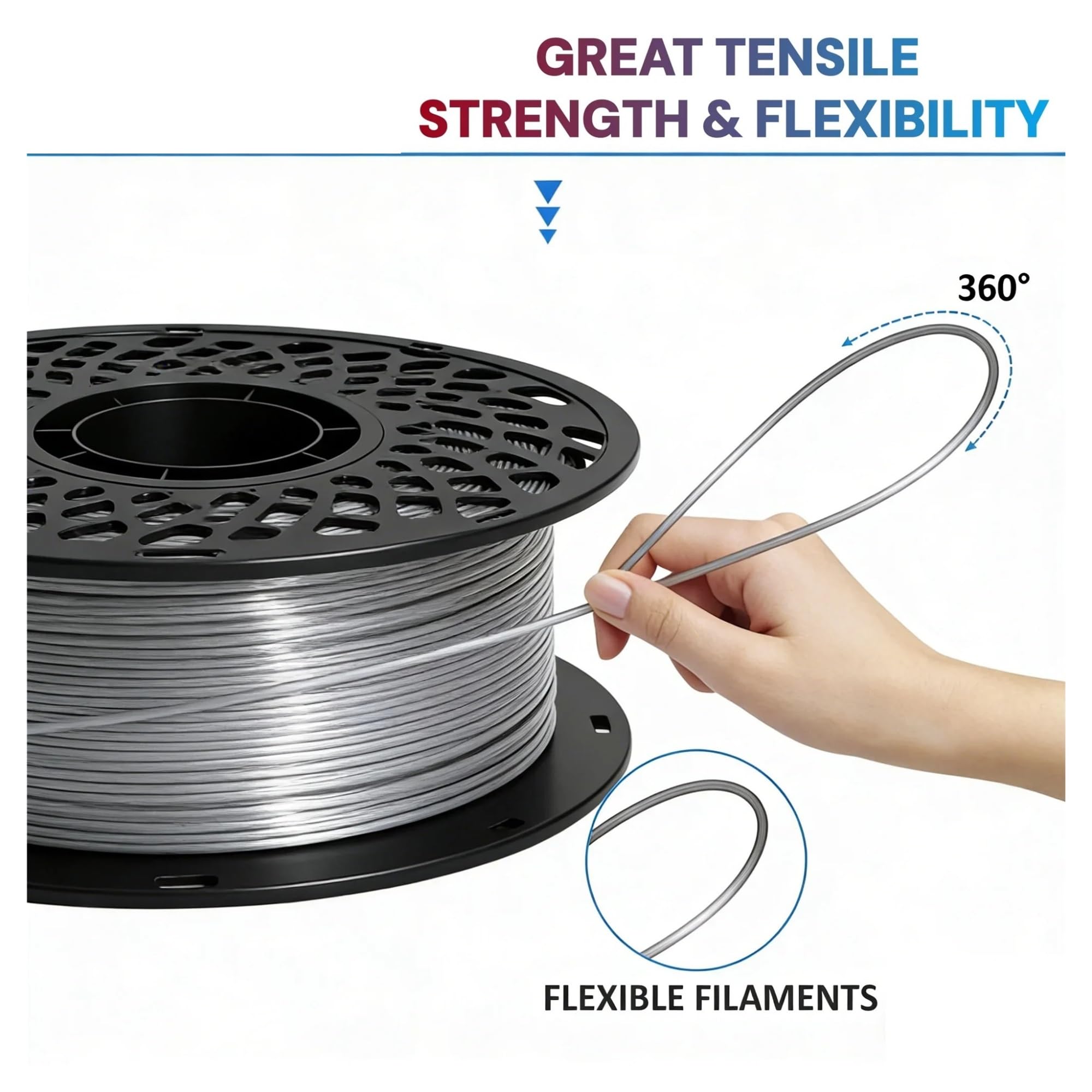 Filament Imprimante 3d Précision du filament PLA en soie 3D de 1 kg