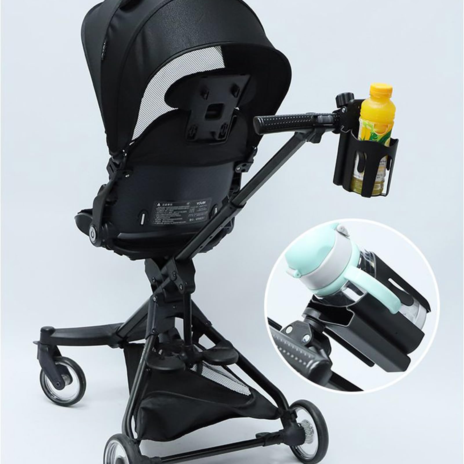 Portabicchieri per Manubrio Portabevande per Passeggino | Antiscivolo Sgancio Rapido Adatto a Supporti da 5-8cm per Viaggio in Sedia a Rotelle Avventure ATV Campeggio Escursioni