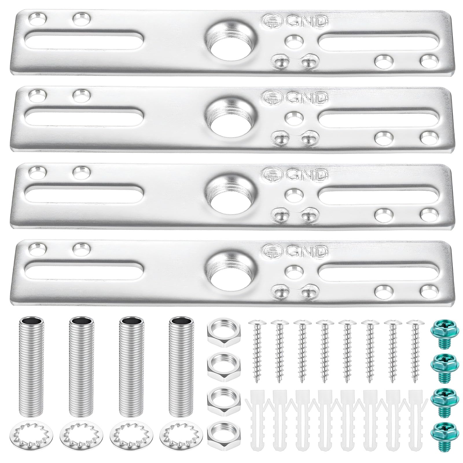 LXUEJIE 4 Inch Ceiling Light Fixture Mounting Bracket Kit, 4 Pack Light Crossbar Mounting Bracket Universal Lamp Fixture Hardware Set for Chandelier Wall Lights, Silver