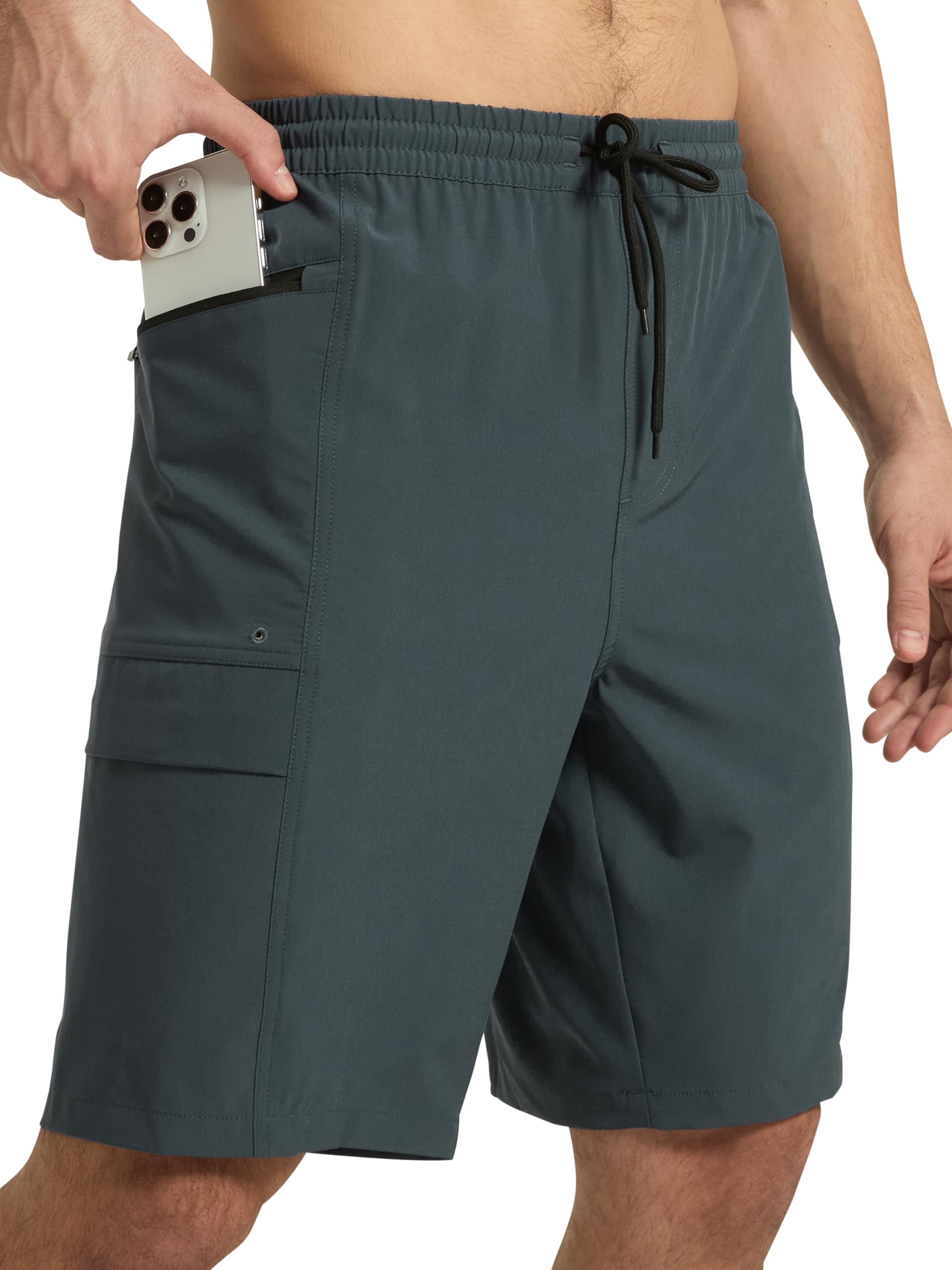 Arcweg Cargo Badehose Herren Badeshorts Männer mit Mesh-Futter Schnelltrocknende Boardshorts mit 4 Taschen (Reißverschluss & Klett) Robust für Strand, Angeln & Outdoor-Abenteuer