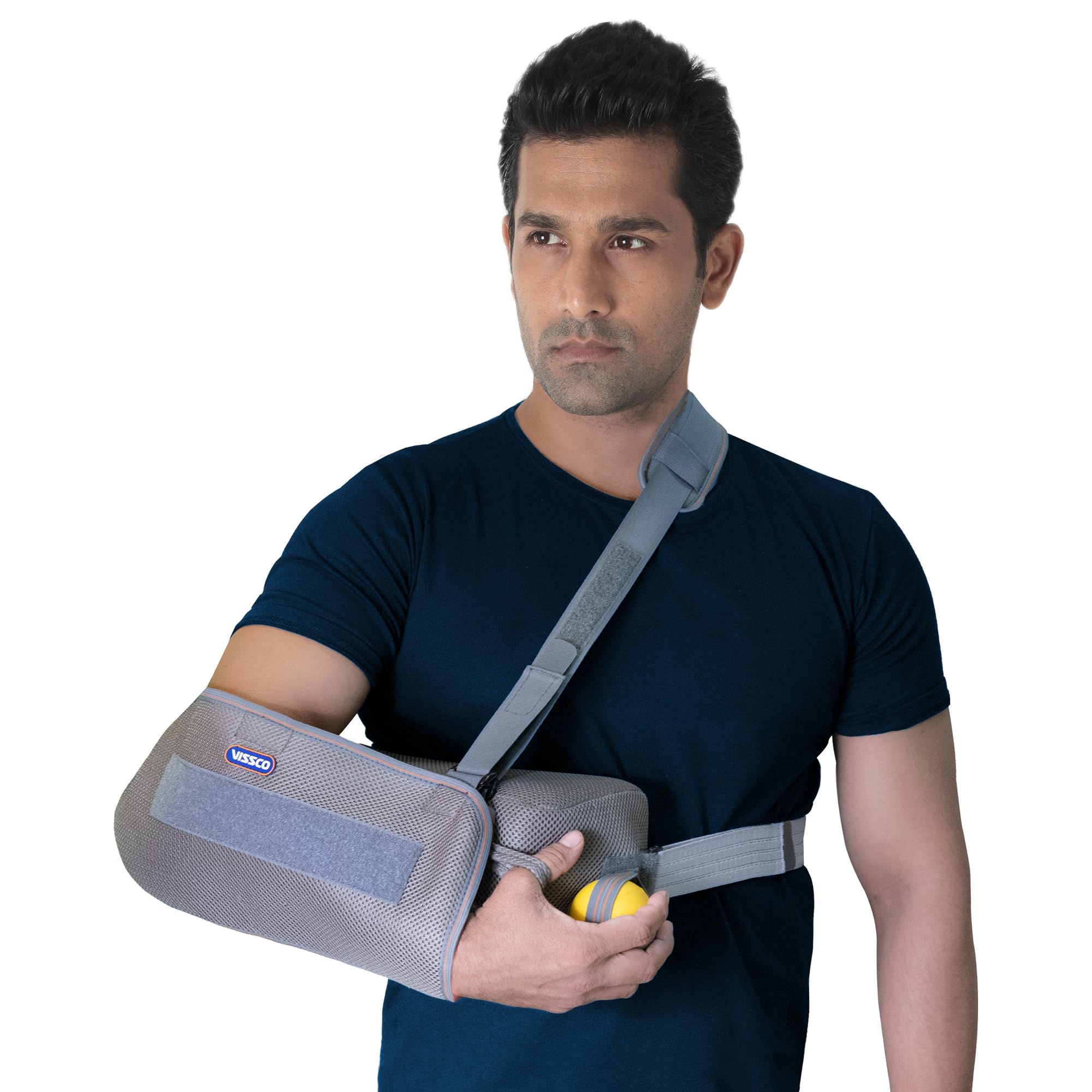 Vissco Shoulder Abduction Support with Pillow and Foam Ball, for post-operative Shoulder care (Grey)-image-36