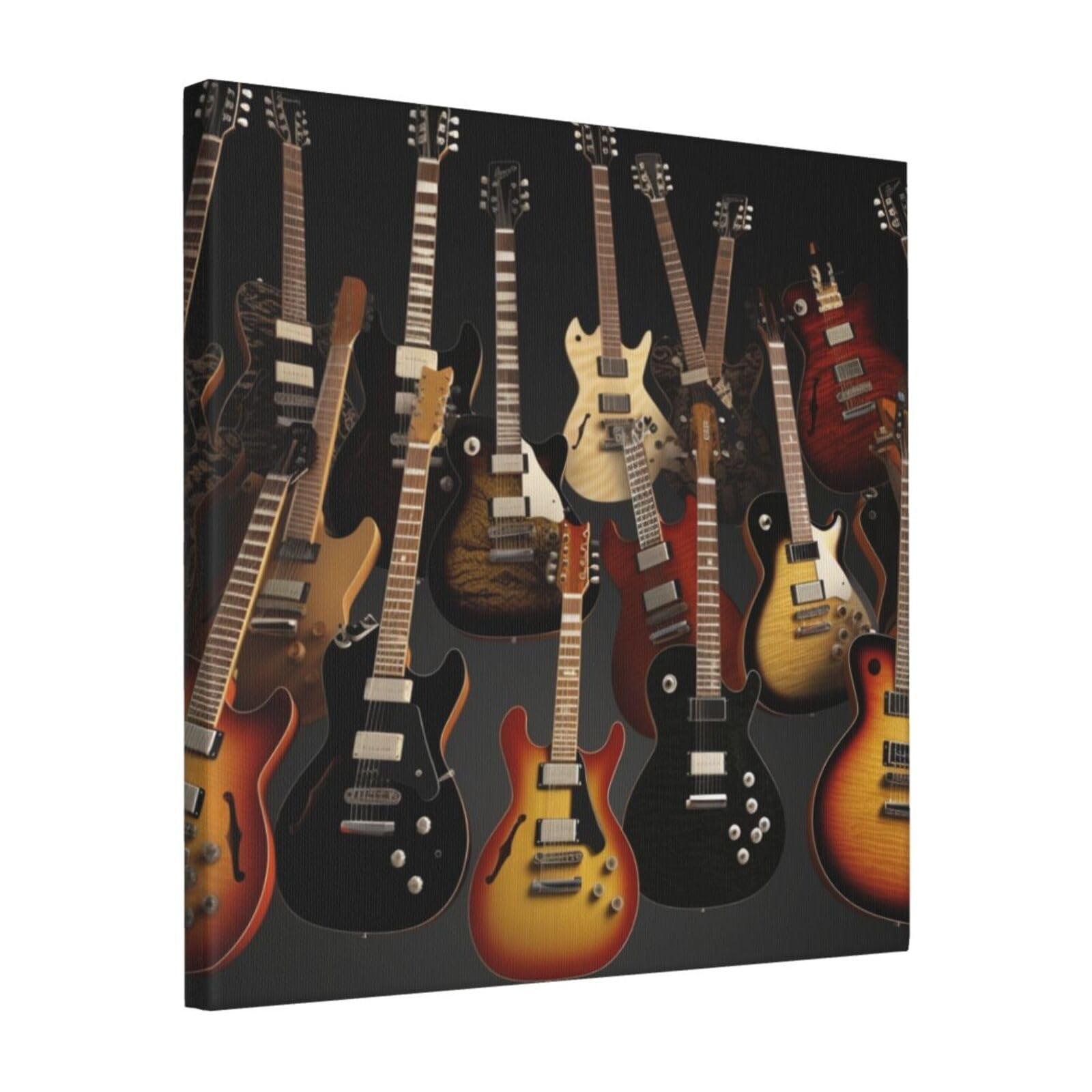 FodPand Guitars Canvas Wall Art for Living Room Wall Decor 16"x16" Modern Artwork Painting Pictures Hanging Canvas Prints Aesthetic Wall Art for Bedroom Bathroom Office Wallart Decor