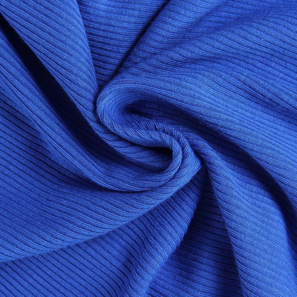 Roselux Women V Neck Ribbed Long Sleeve Shirt Fitted Basic Slim Knit Top - Image 5