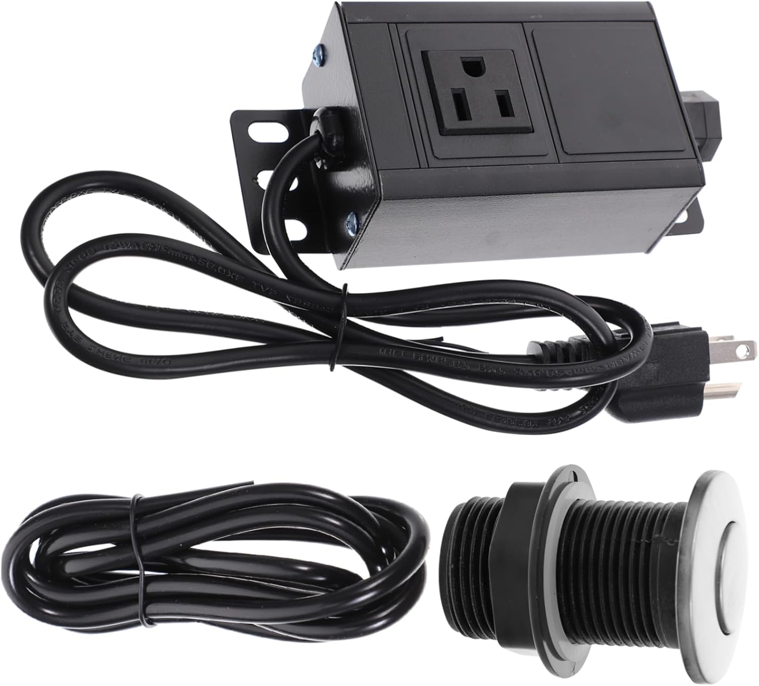 LIFKOME Replacement Air Disposal Switch Button Us Plug Polished Nickel for Garbage Disposal Repair